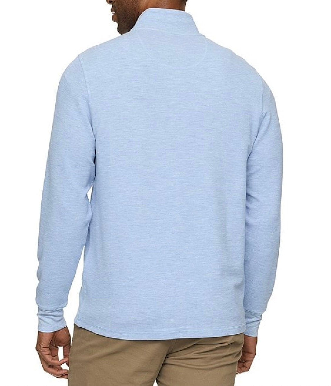 Summit Super Soft Waffle 1/4 Mock Neck - Light Blue Heather