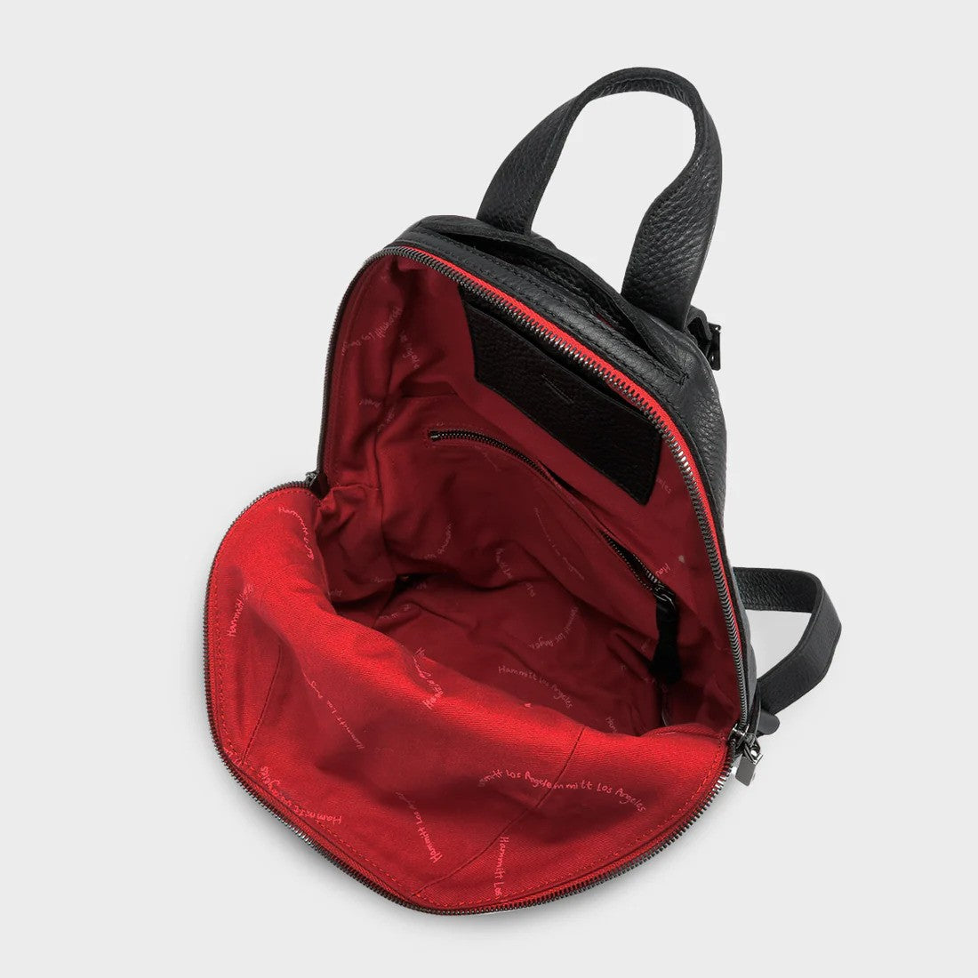 Hammitt Hunter Medium - Black/Brushed Gold Red Zip