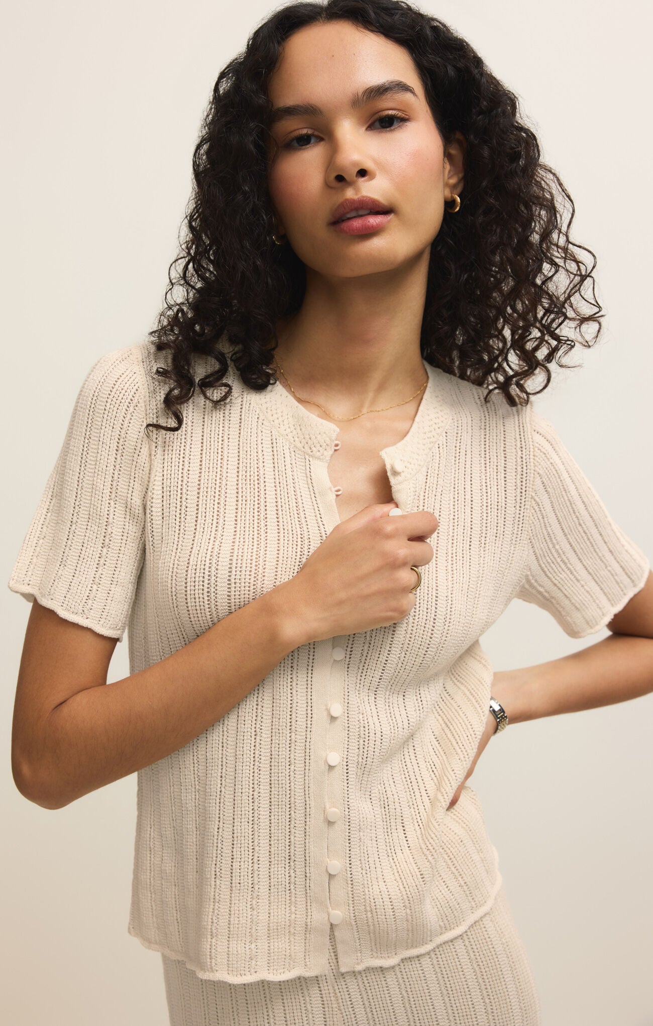 Starboard Crochet Top - Linen
