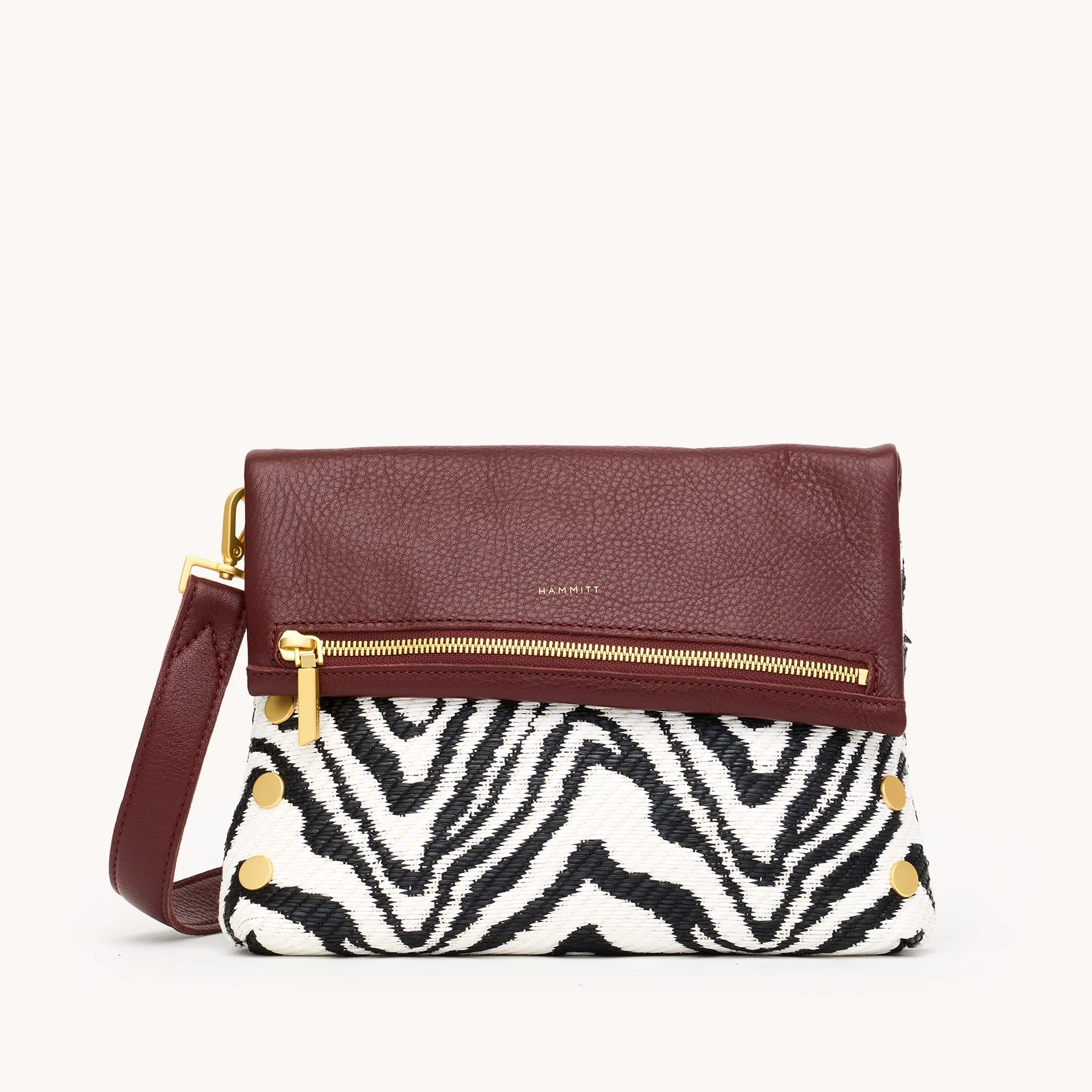 Hammitt VIP Med - Zebra/Brushed Gold