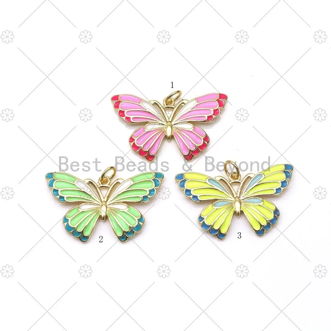 Enamel Colorful Butterfly Shape Pendant