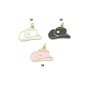 Colorful Enamel Star Cowboy Hat Charm