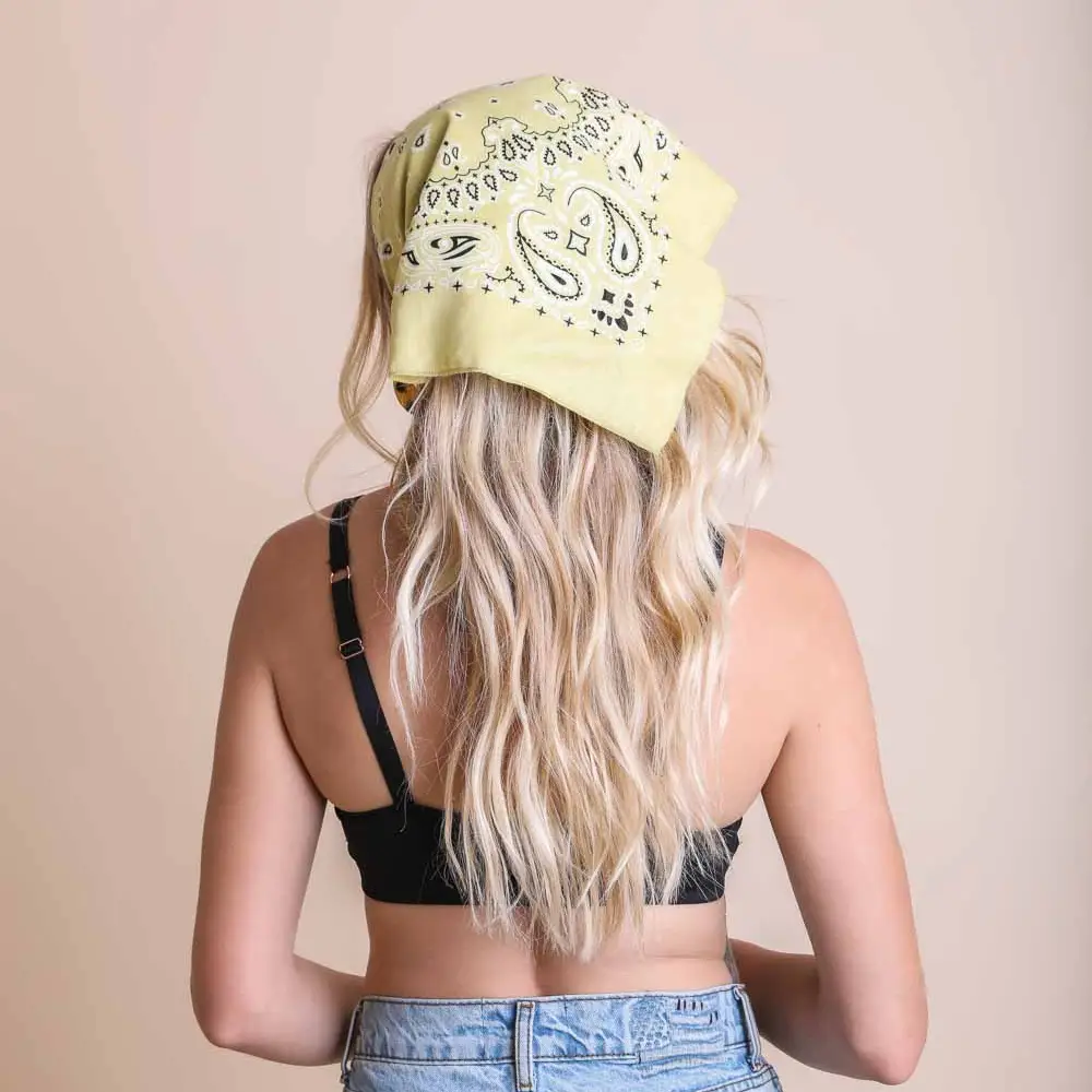 Muted Color Bandana - Lemon
