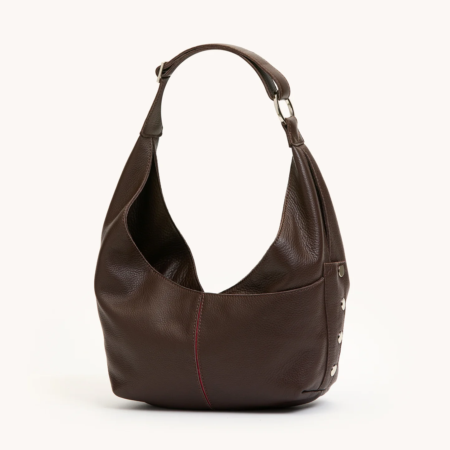 Hammitt Tom Zip Med - Espresso Pebble/Silver