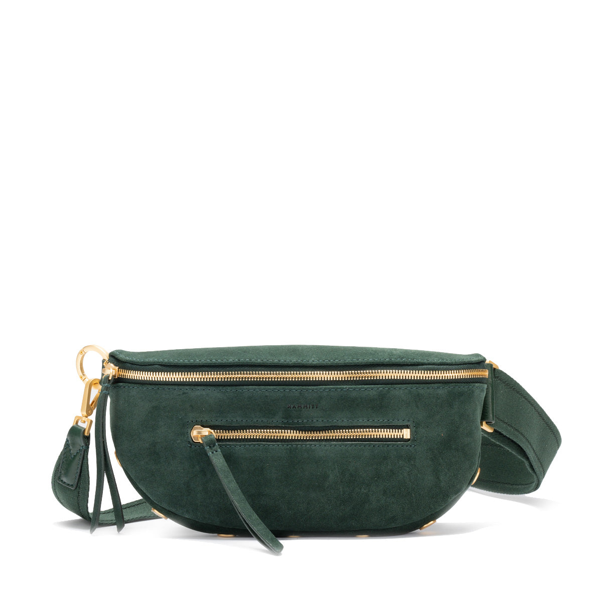Hammitt Charles Crossbody Med - Green Room Suede/Brushed Gold