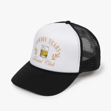 Western Cowboy Tears Social Club On Trucker Hat