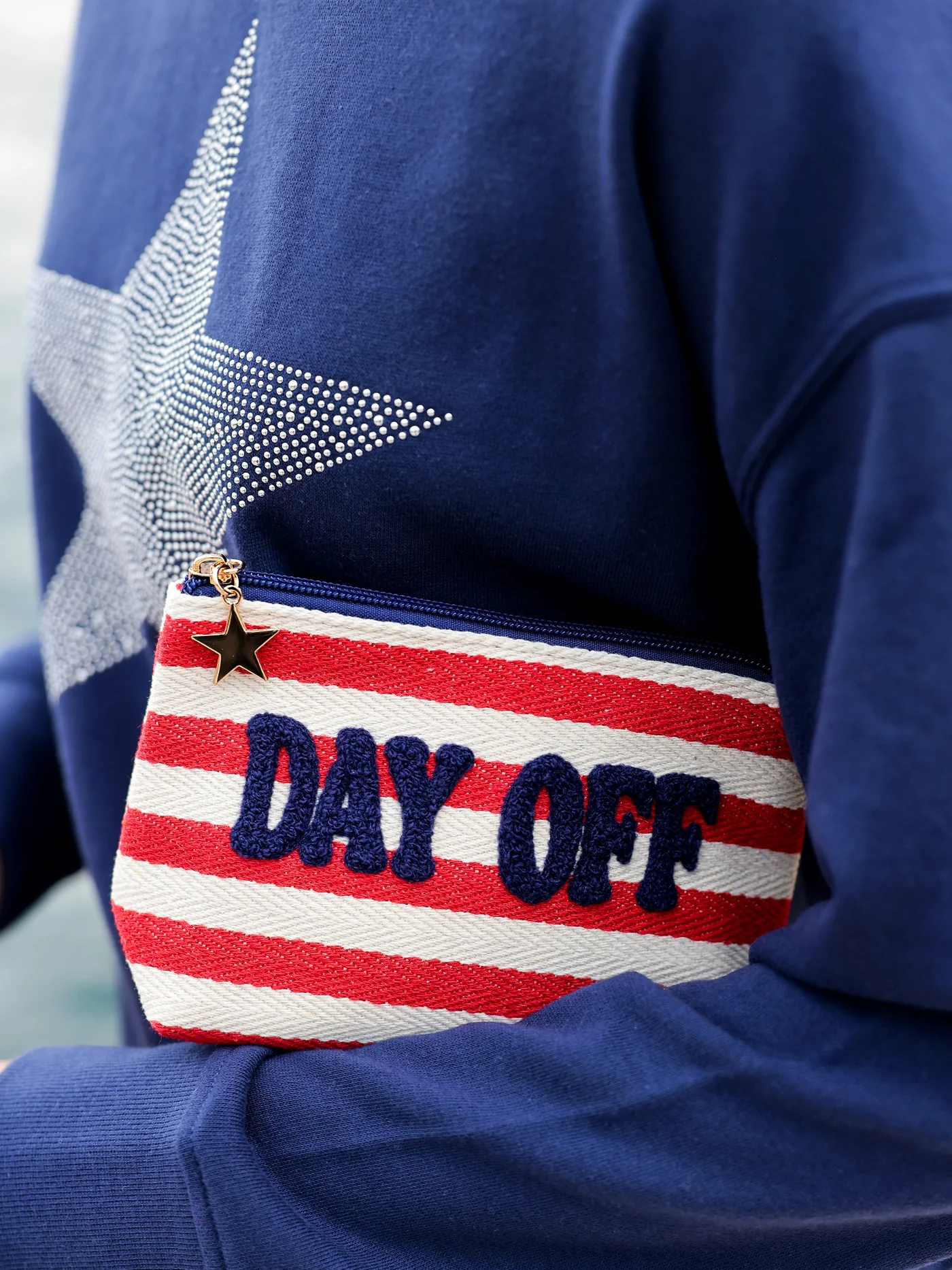 Shiraleah Morgan "Day Off" Small Zip Pouch - Red
