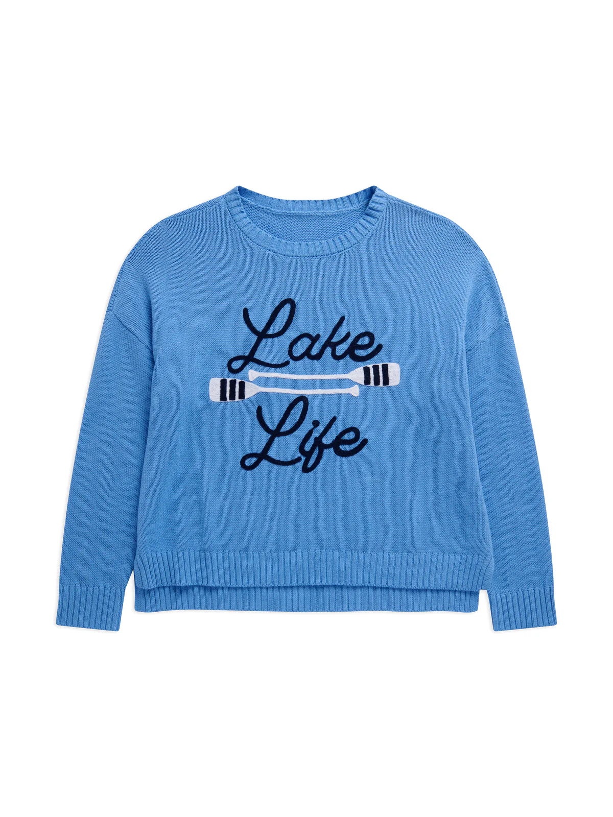 "Lake Life" Relaxed Fit Sweater - Blue