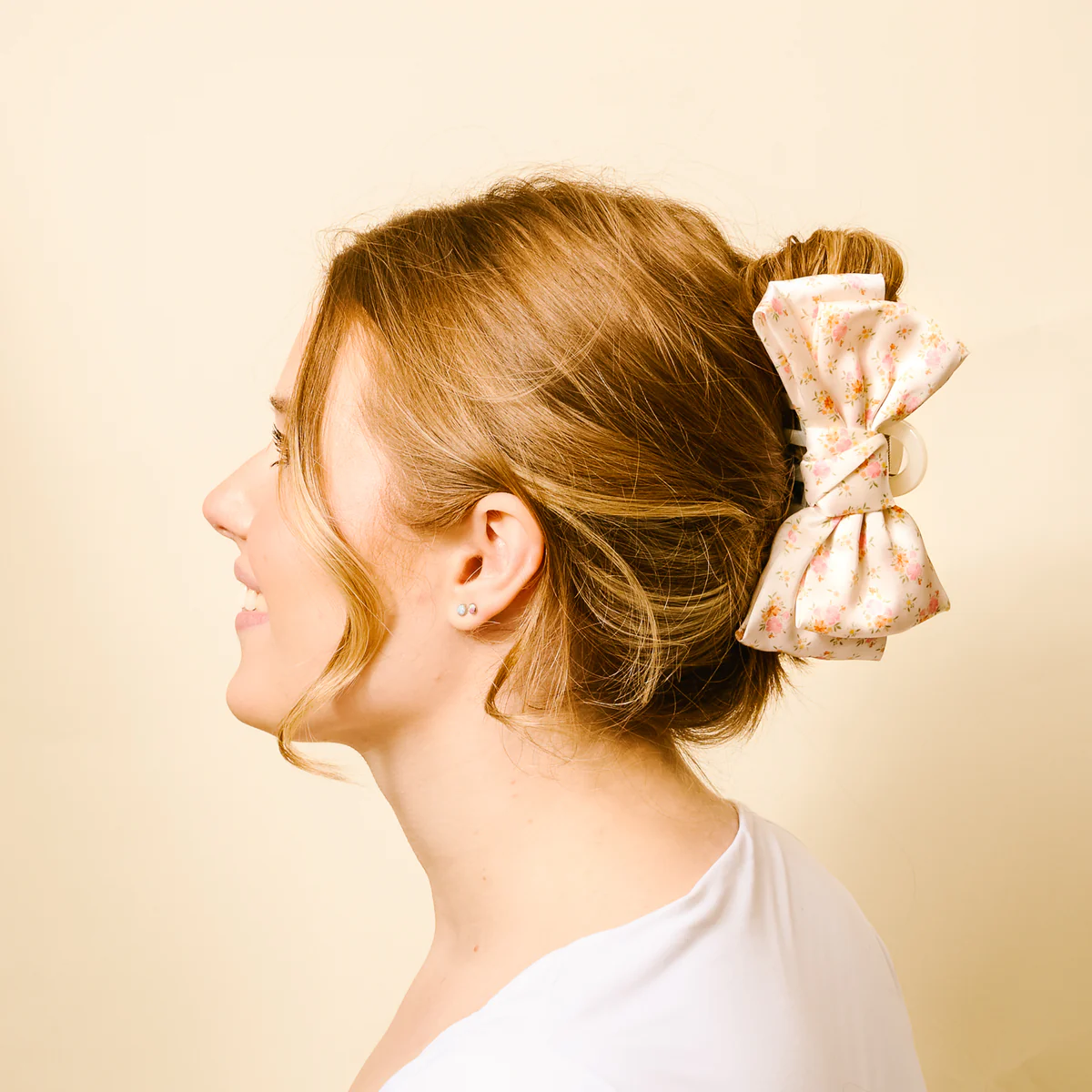 Satin Bow Claw Clip