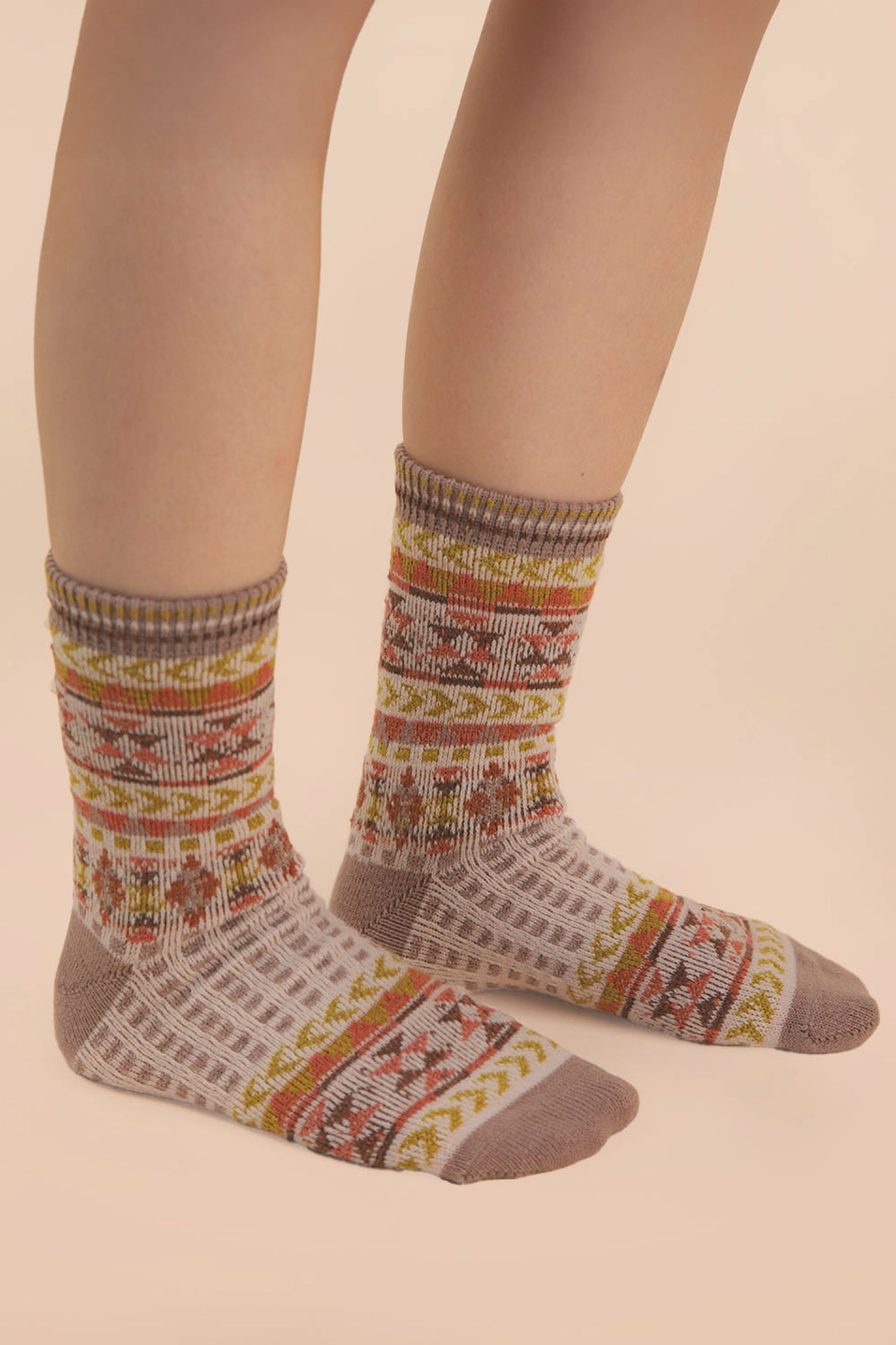 Geometric Graphic Crew Socks