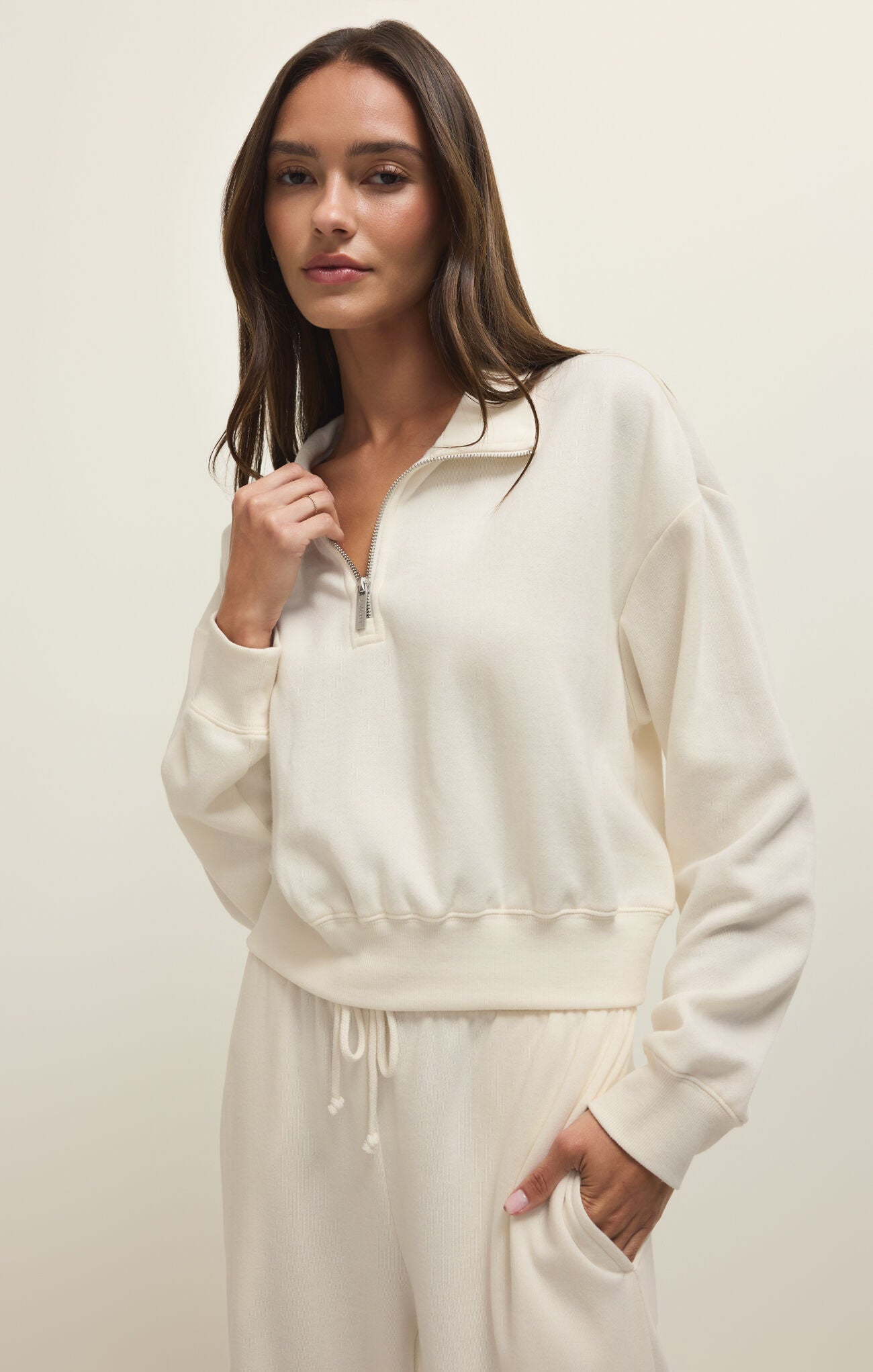 Downtown Half Zip Sweatshirt - Cloud+