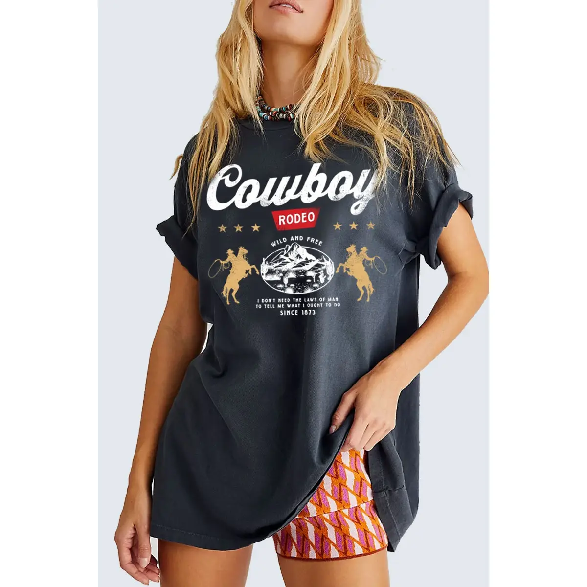 Cowboy Rodeo Oversized Graphic Tee