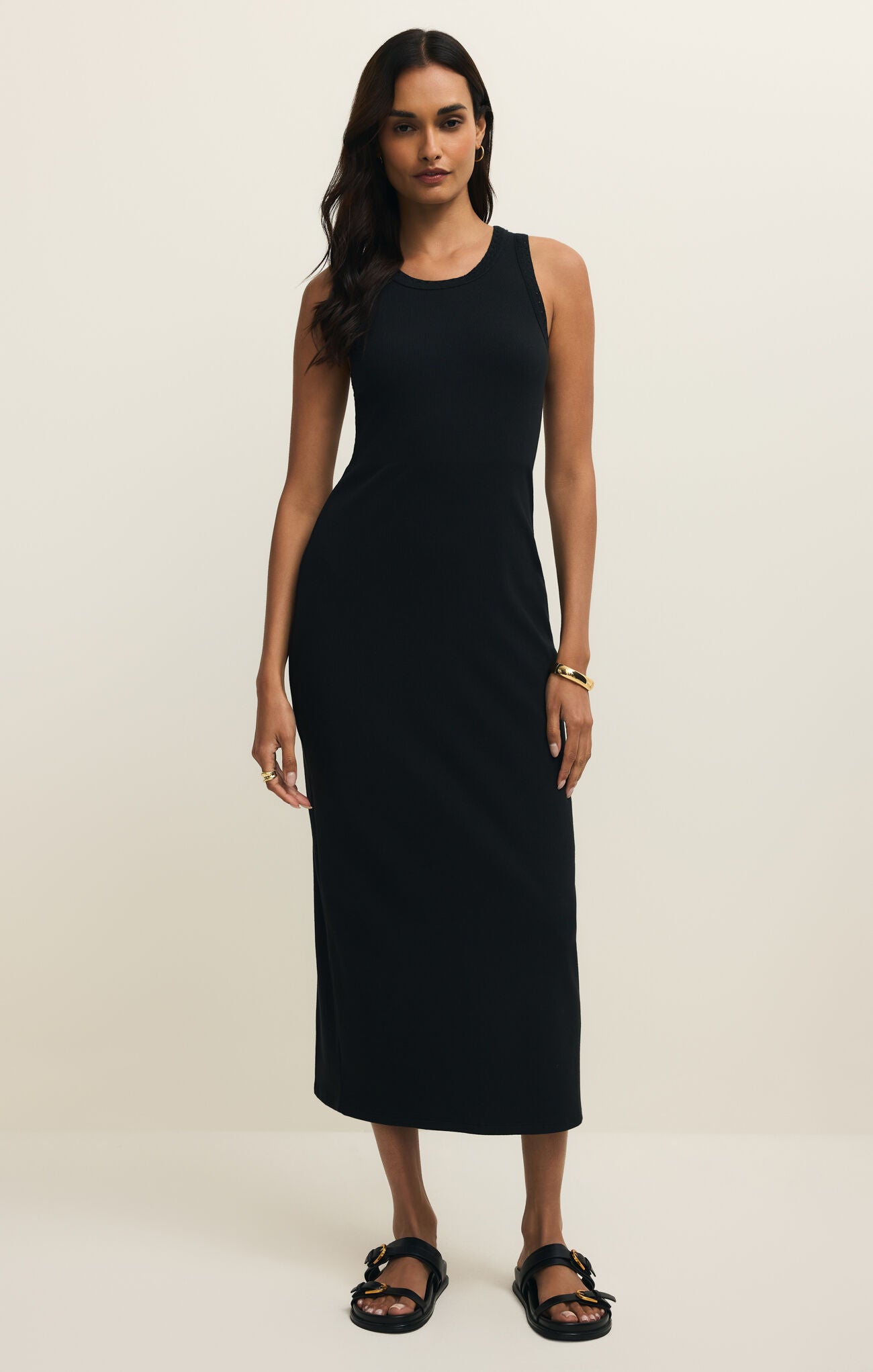 Clarke Midi Dress - Black