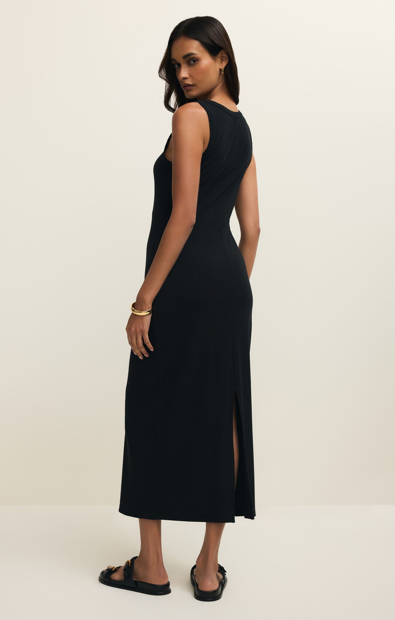 Clarke Midi Dress - Black
