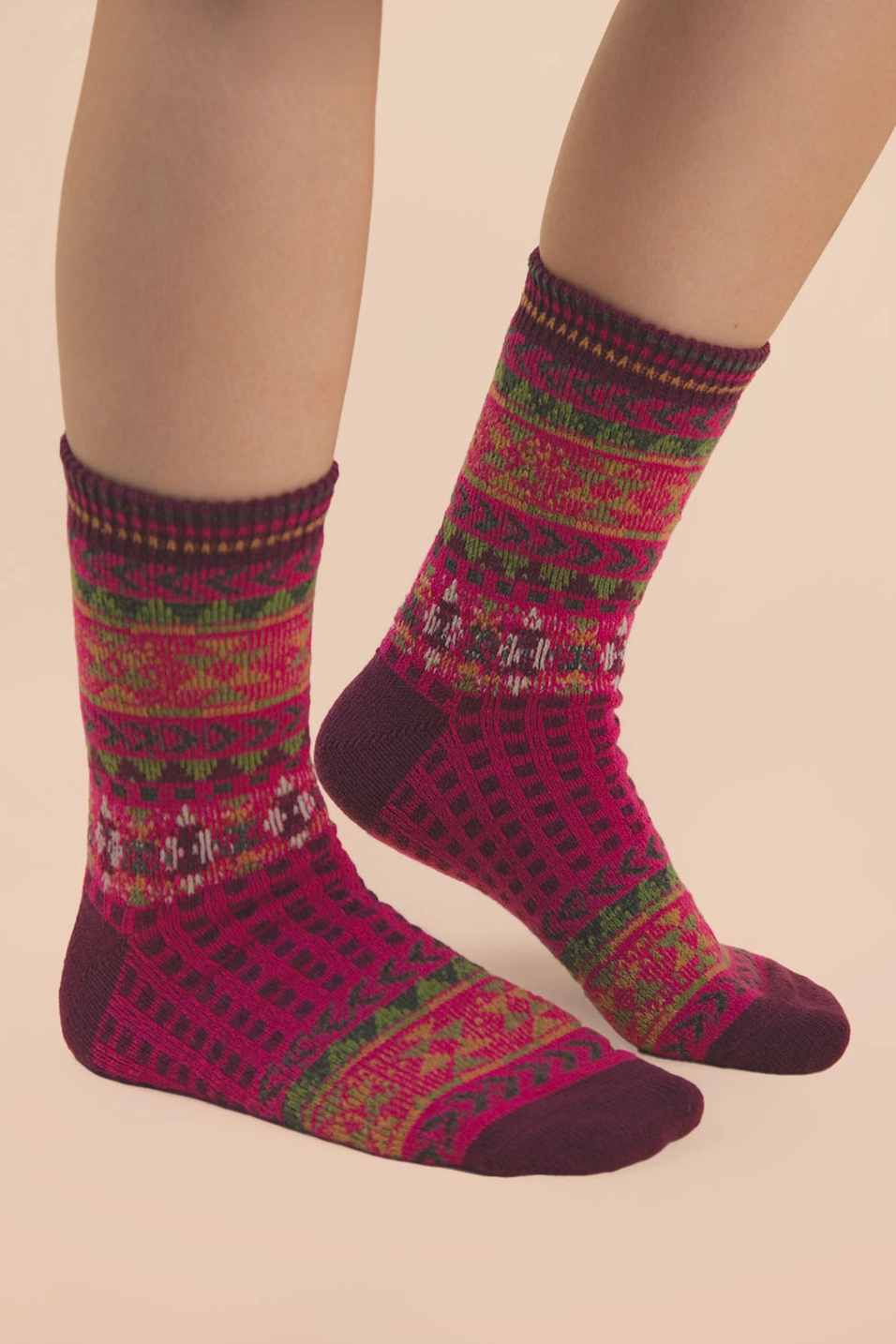 Geometric Graphic Crew Socks