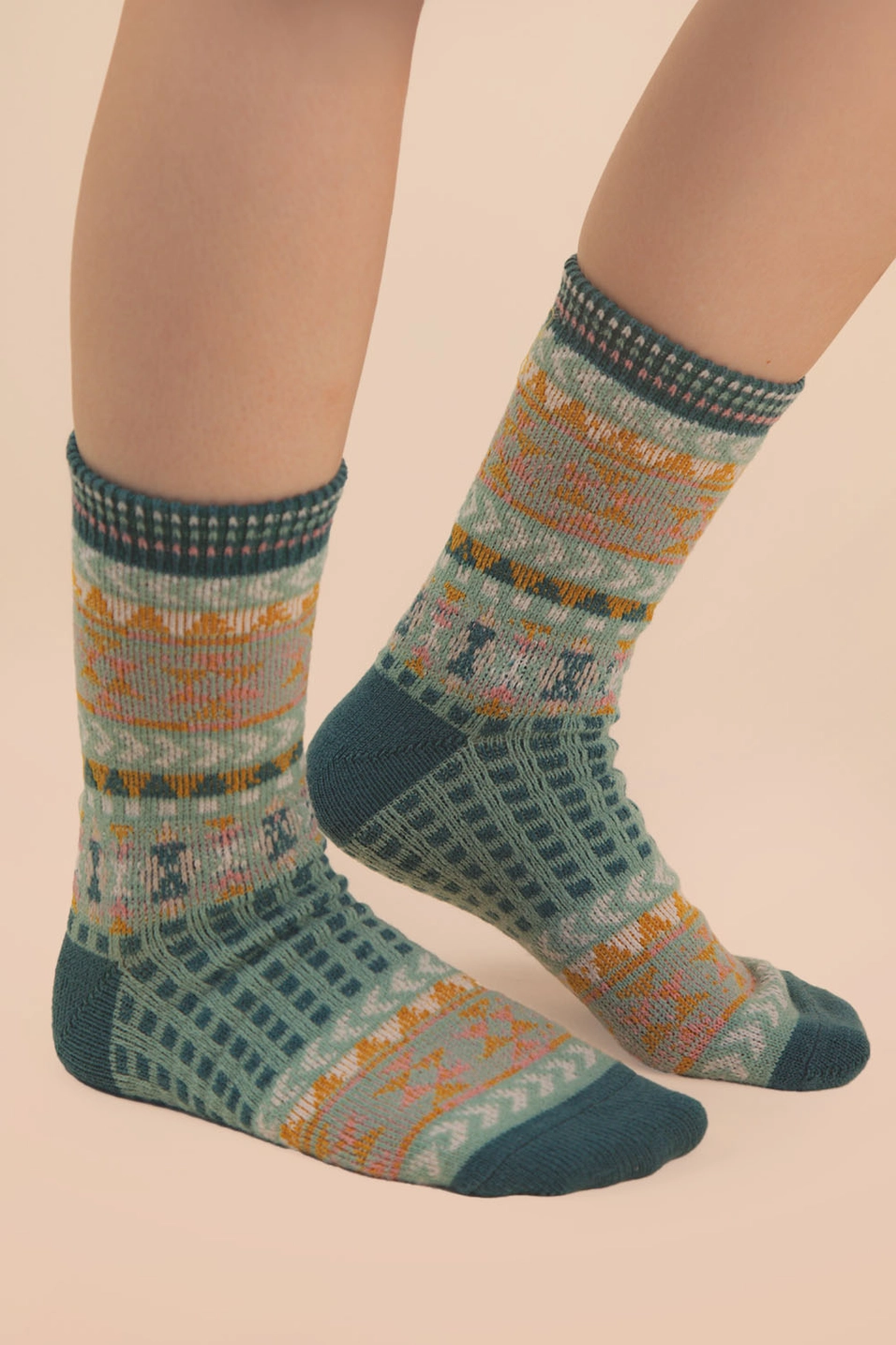 Geometric Graphic Crew Socks