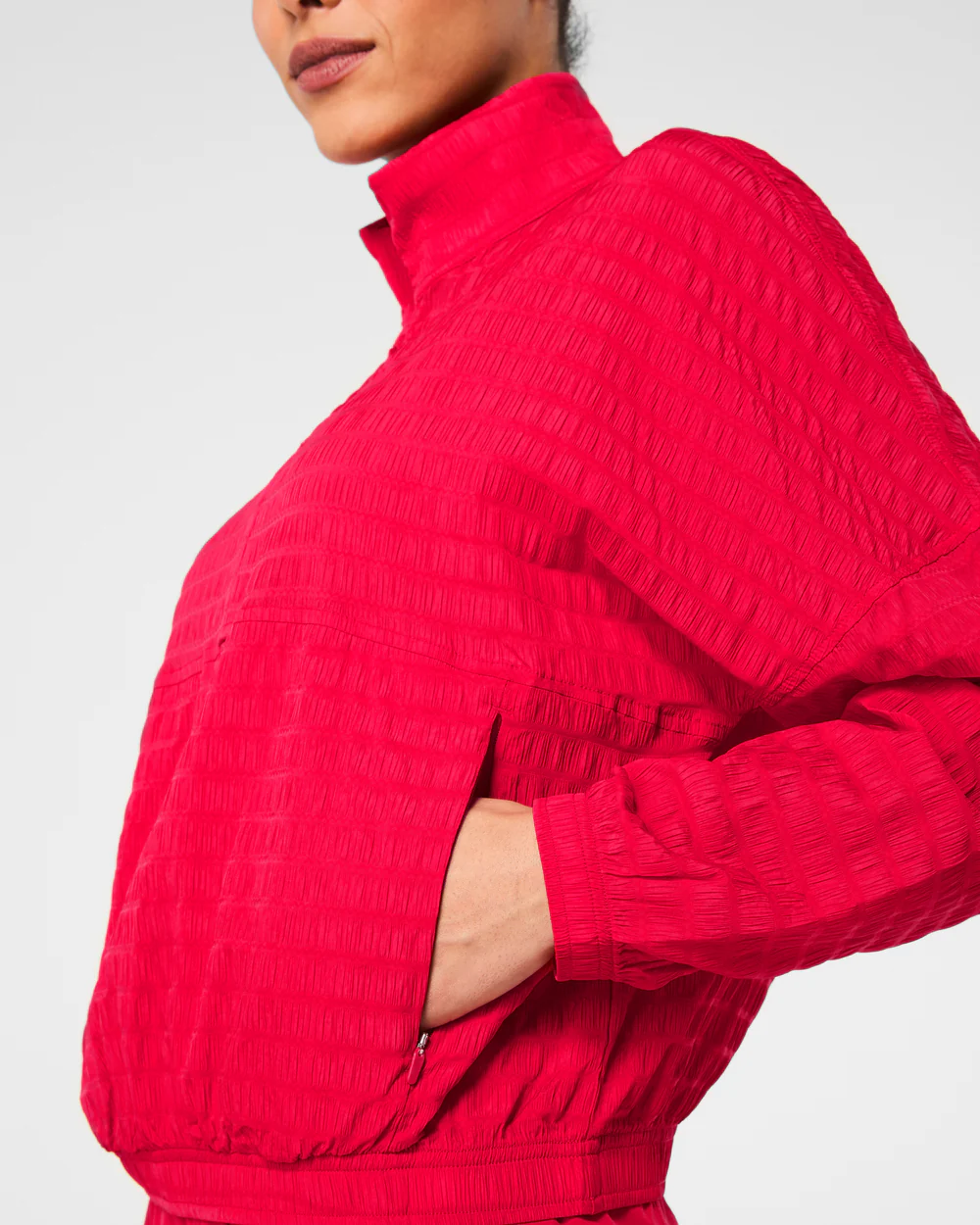 SPANX Get Moving Textured Half Zip