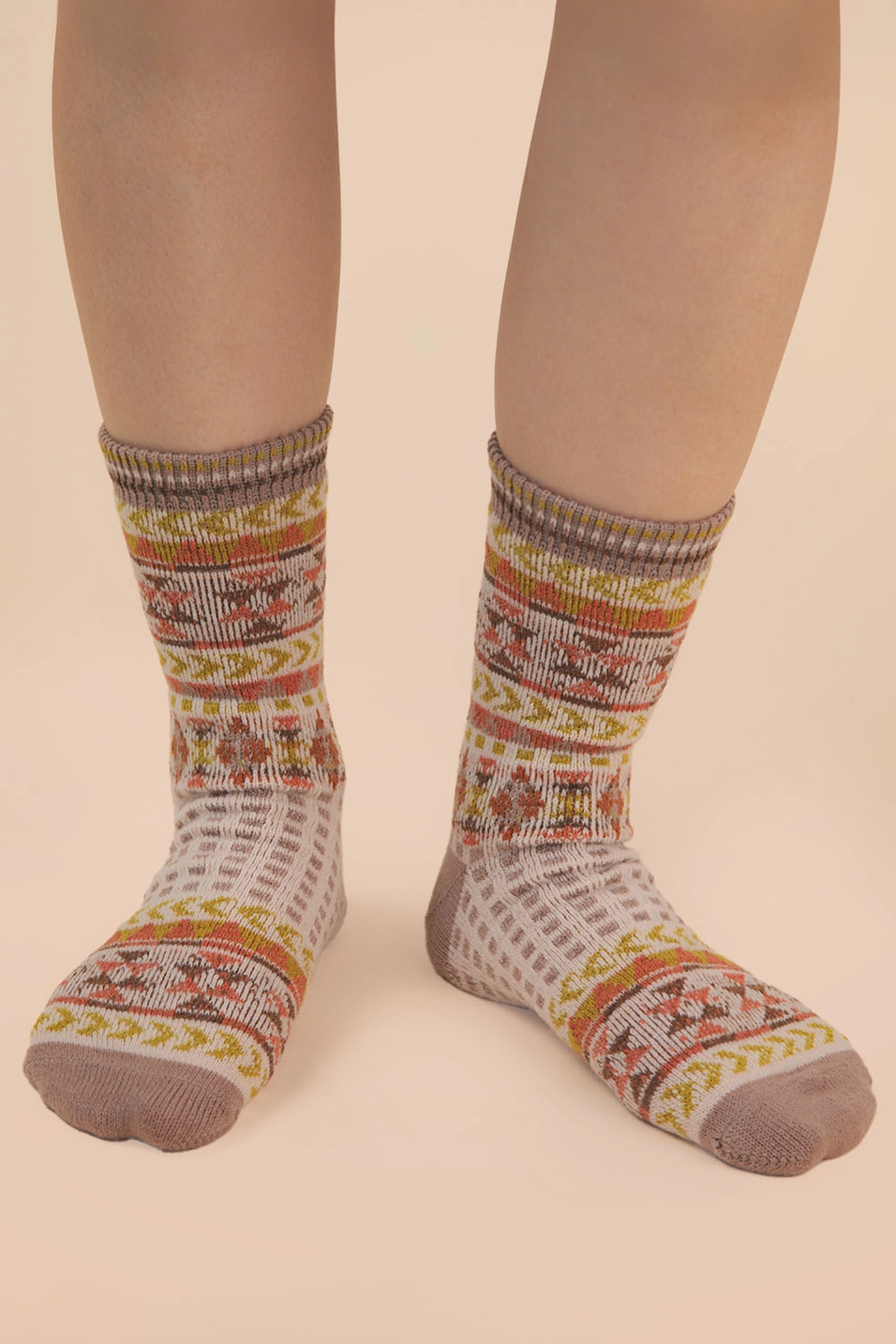 Geometric Graphic Crew Socks