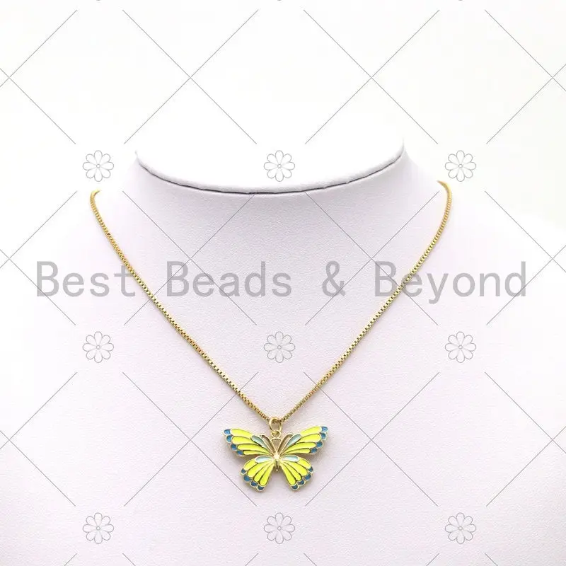 Enamel Colorful Butterfly Shape Pendant