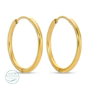 Earrings - 19mm Basic Huggies/Water Resistant - Gold