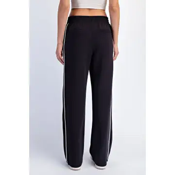 Modal Scuba Two Stripe Piping Straight Pant