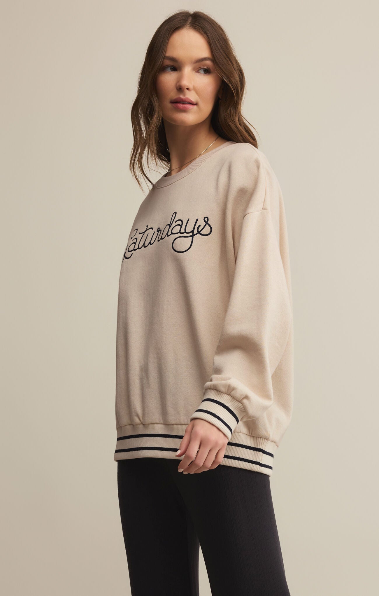 Oversized Saturdays Sweatshirt - Crystal