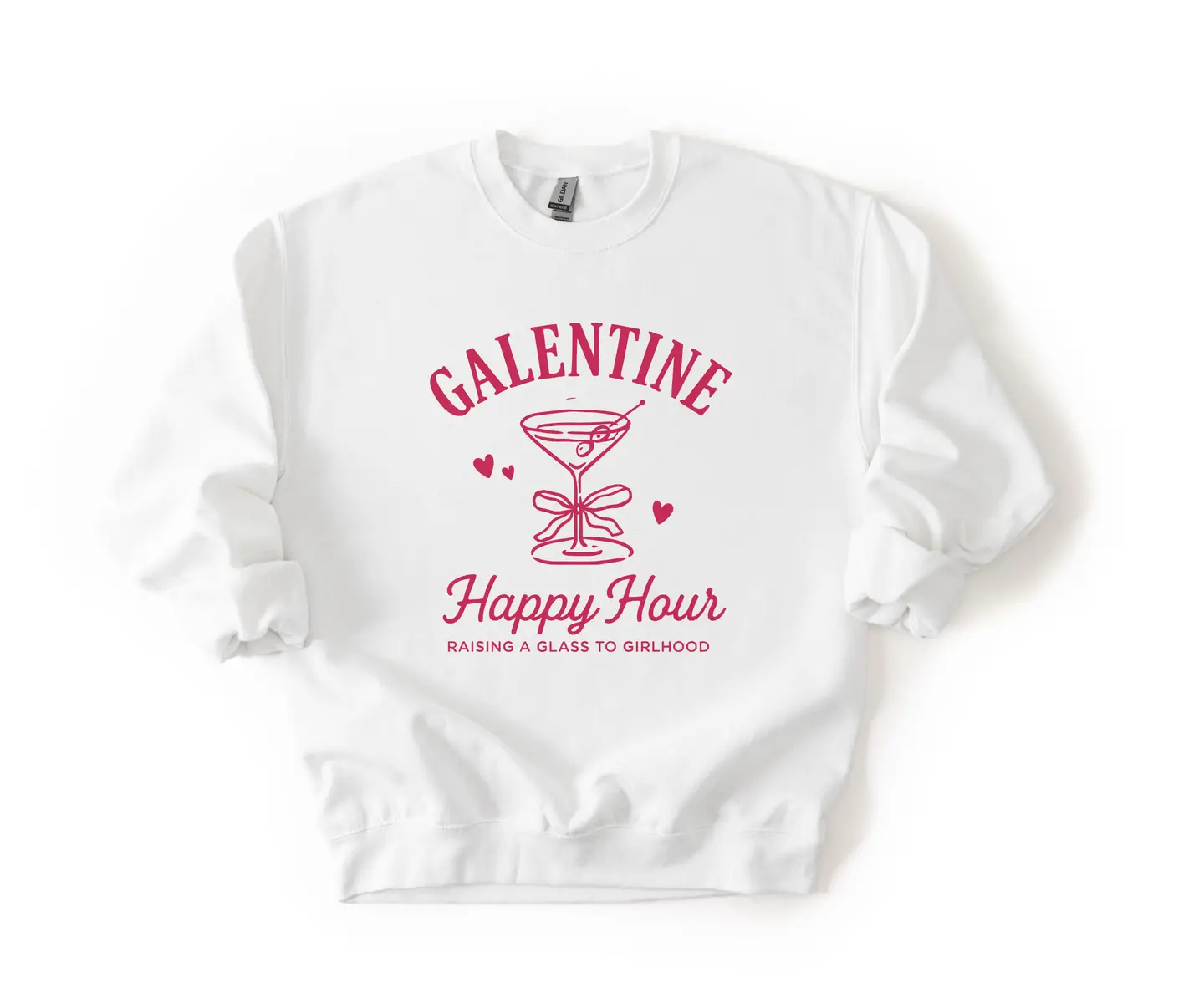 Galentine Happy Hour Sweatshirt - White