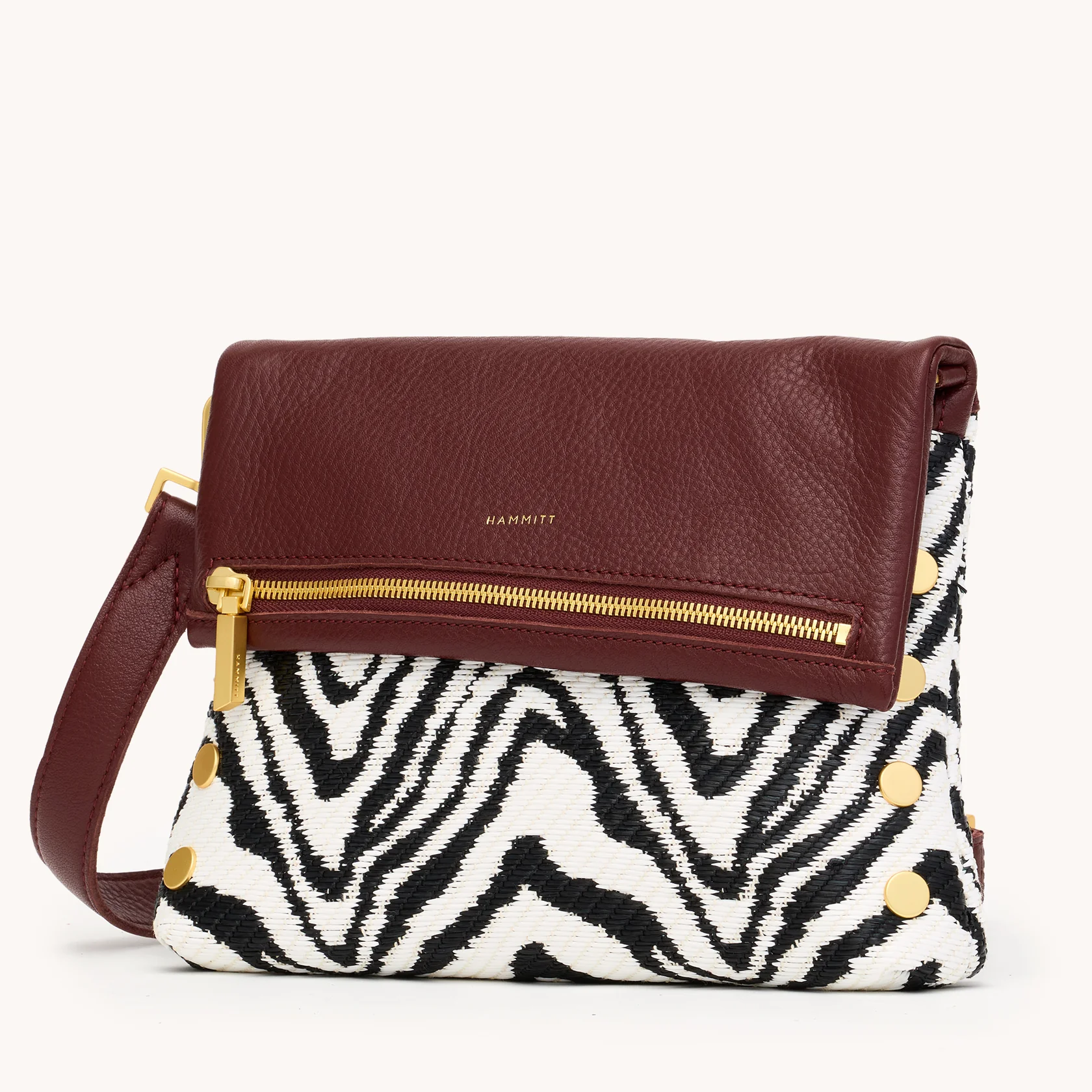 Hammitt VIP Med - Zebra/Brushed Gold