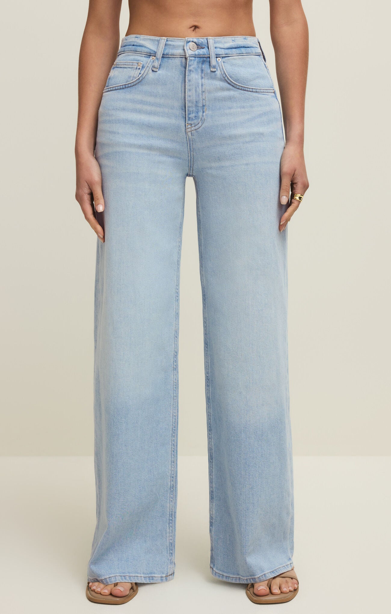 Nova High Rise Wide Leg - Azul