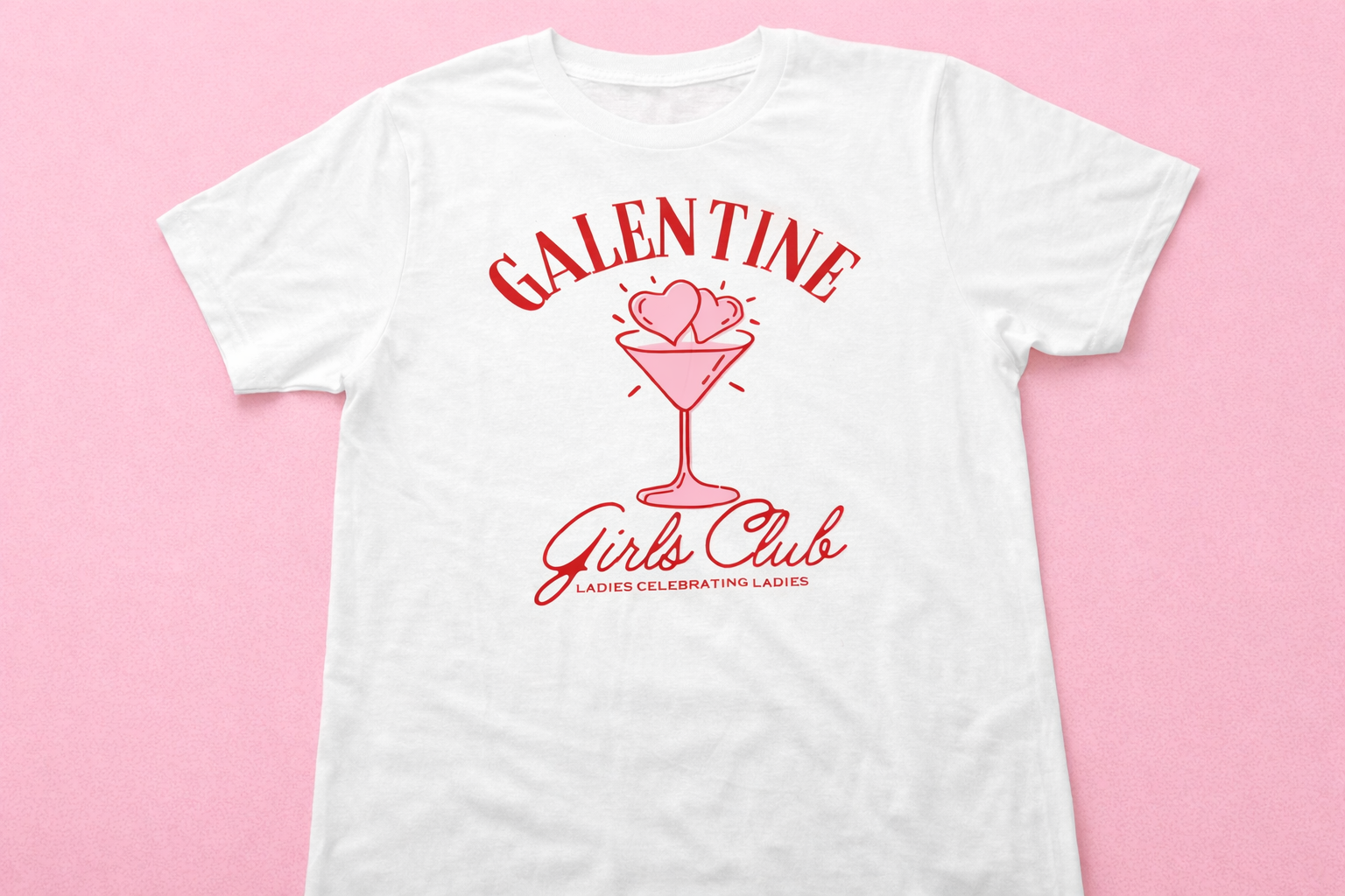 Galentines Girls Club Gildan Tee - White