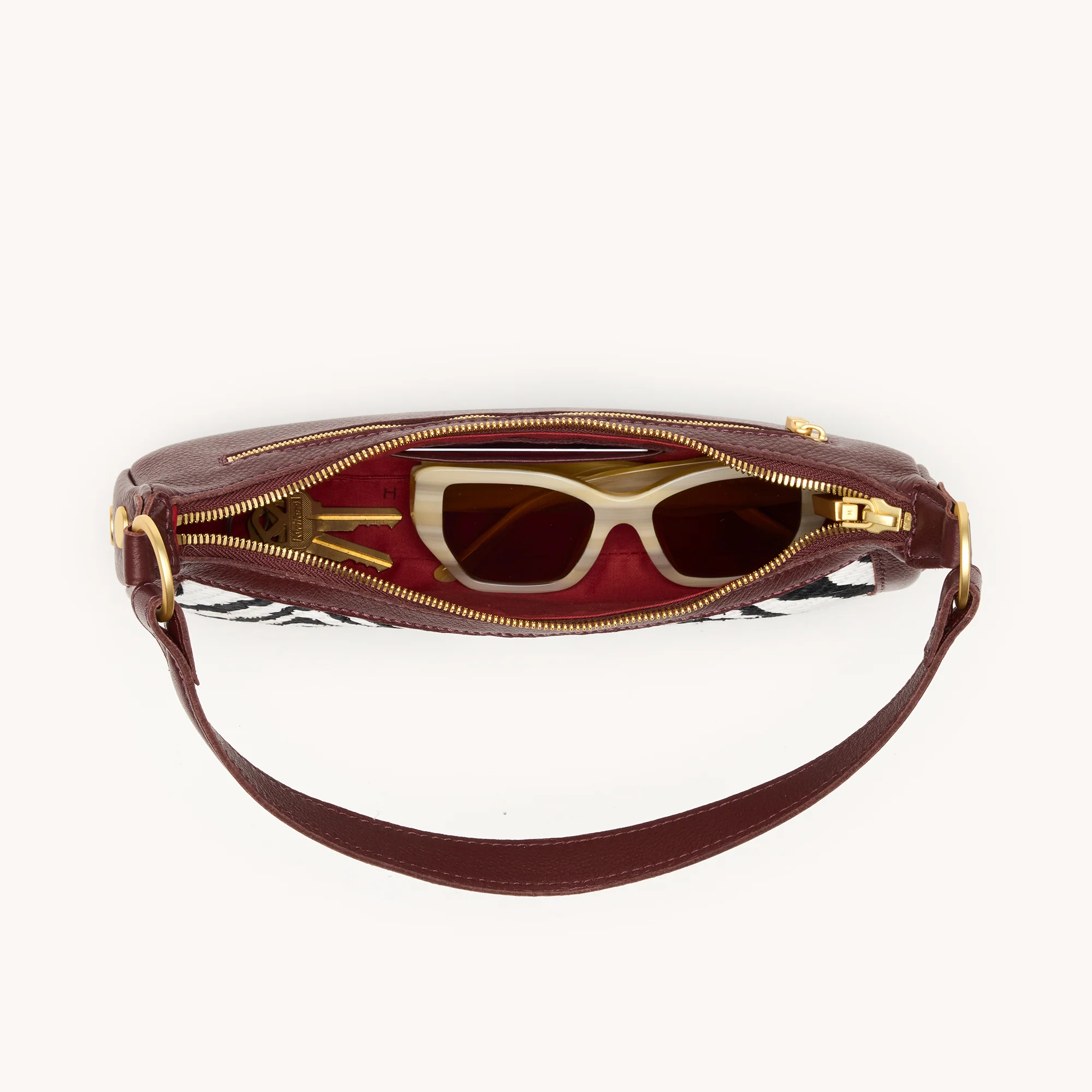 Hammitt Becker Sml - Zebra/Brushed Gold