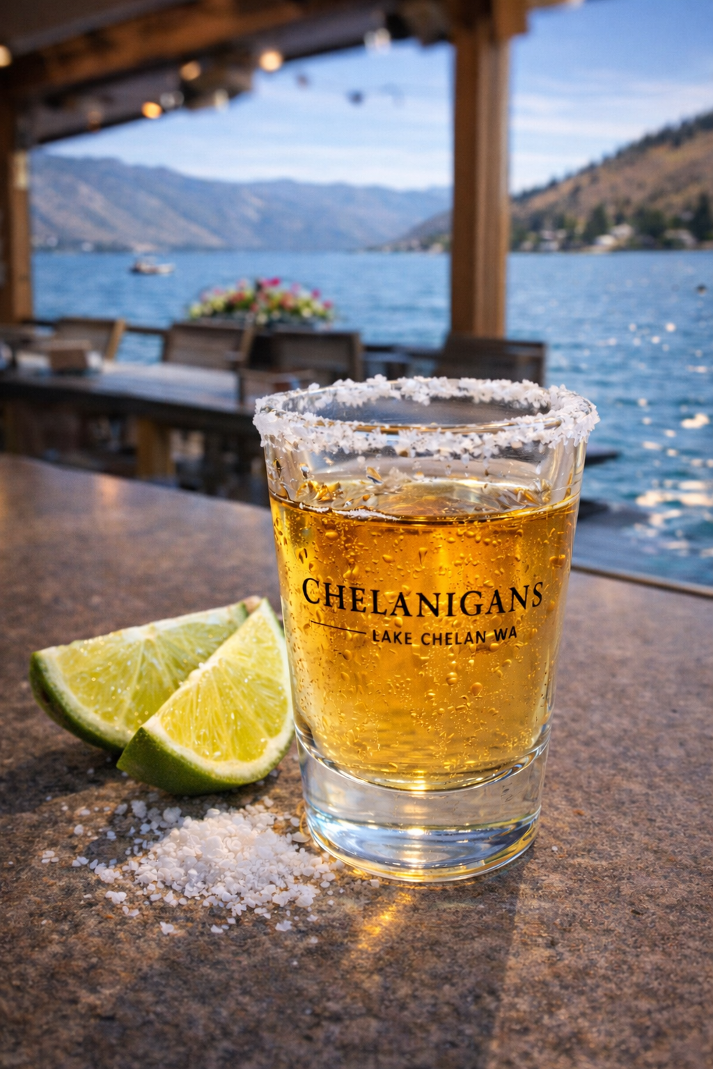 Chelanigans Lake Chelan Shot Glass