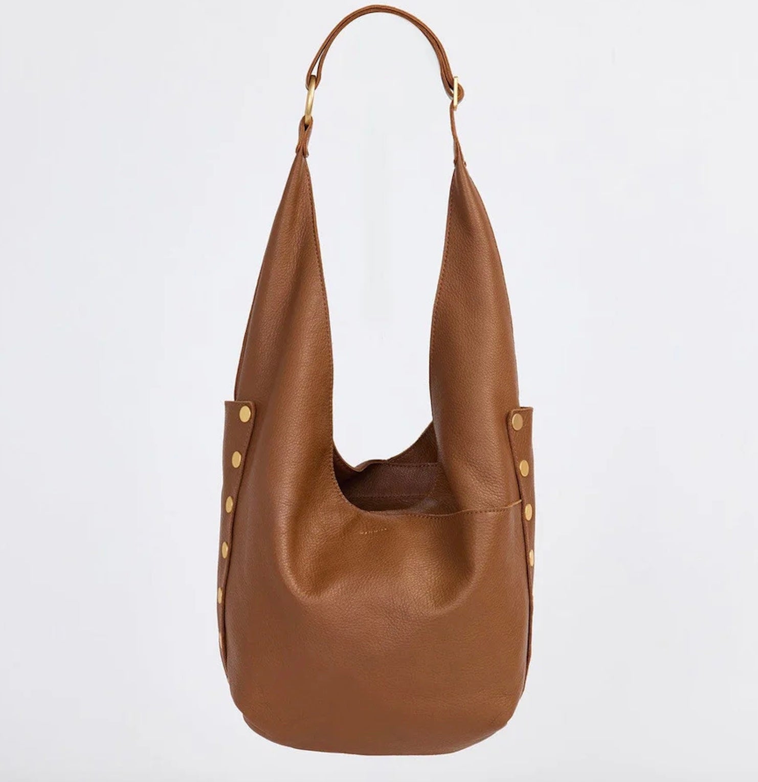 Hammitt Tom Zip -Mahogany Pebble/Brushed Gold Red Zip