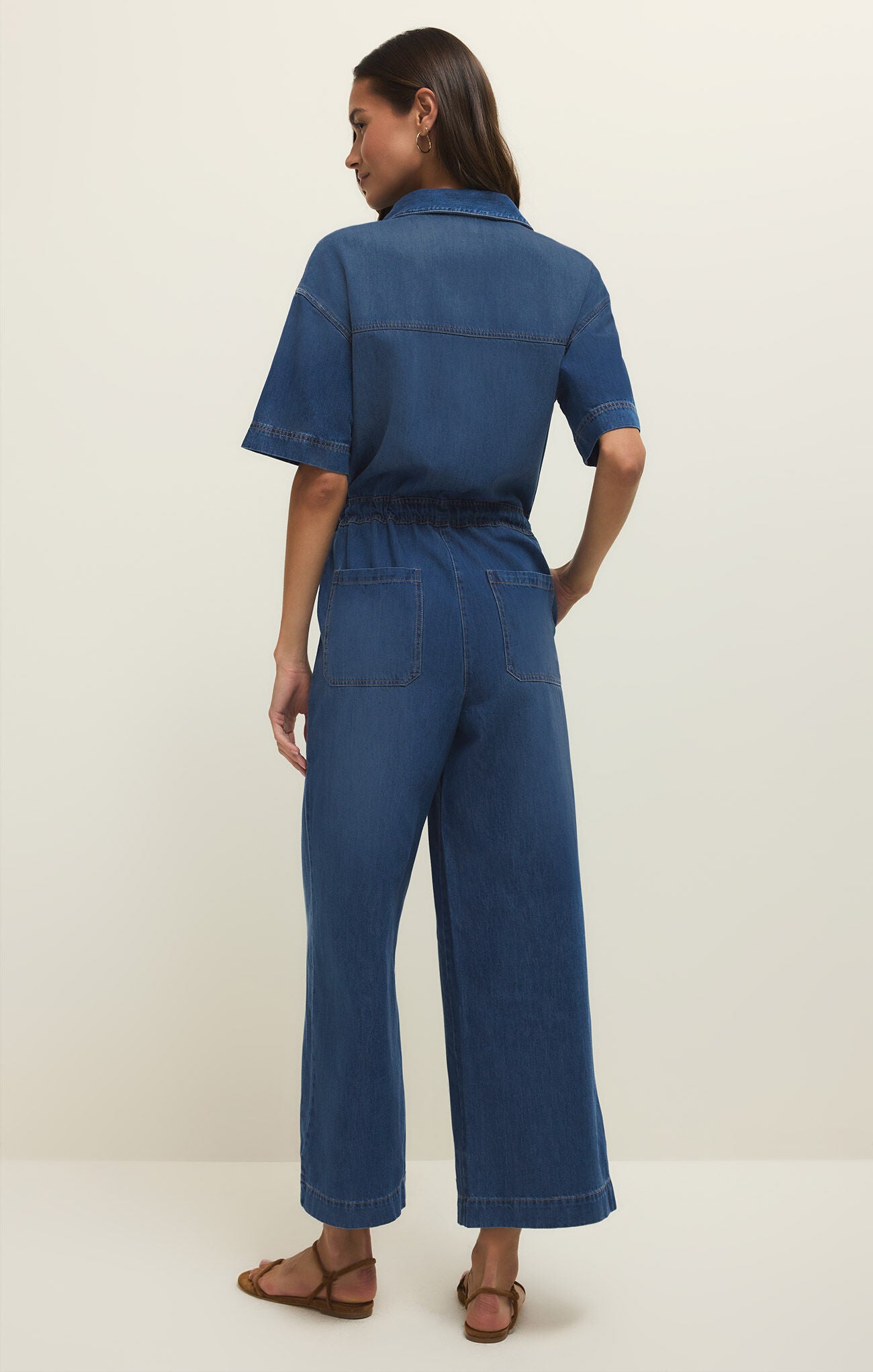 Elsie Denim Jumpsuit - Deep Water