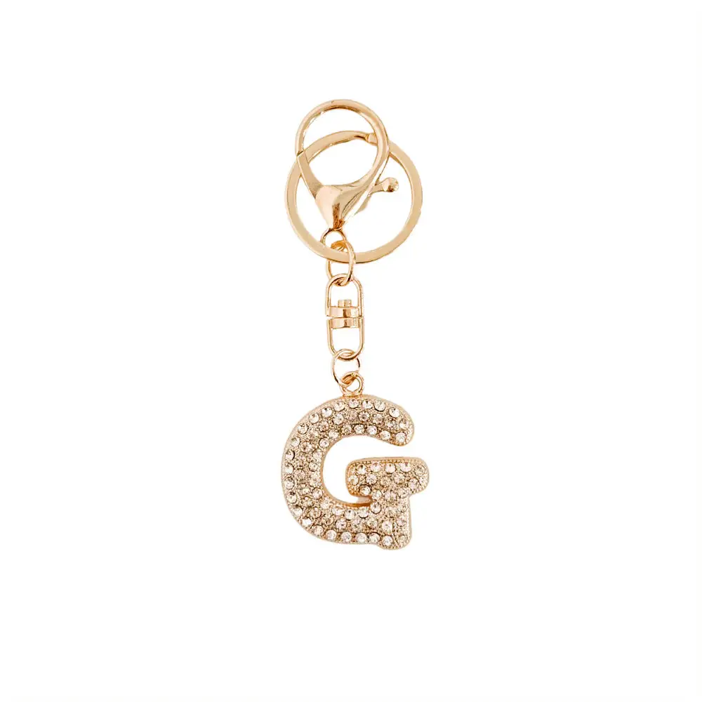 Diamond Initial Bag Charm