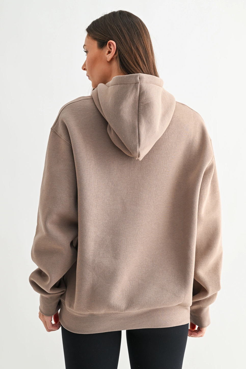 Cotton Blend Drop Shoulder Hoodie
