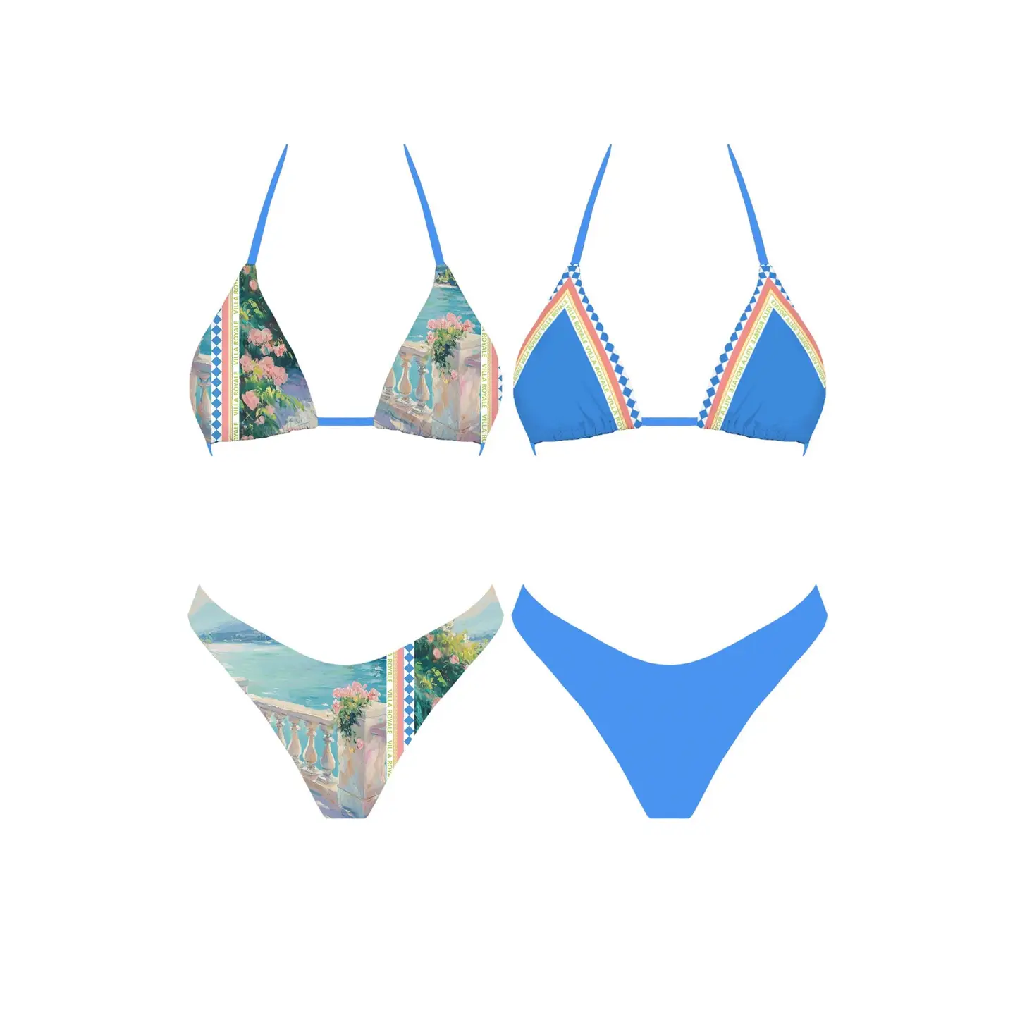 Saint-Tropez Reversible Bikini Top - Cobalt Blue