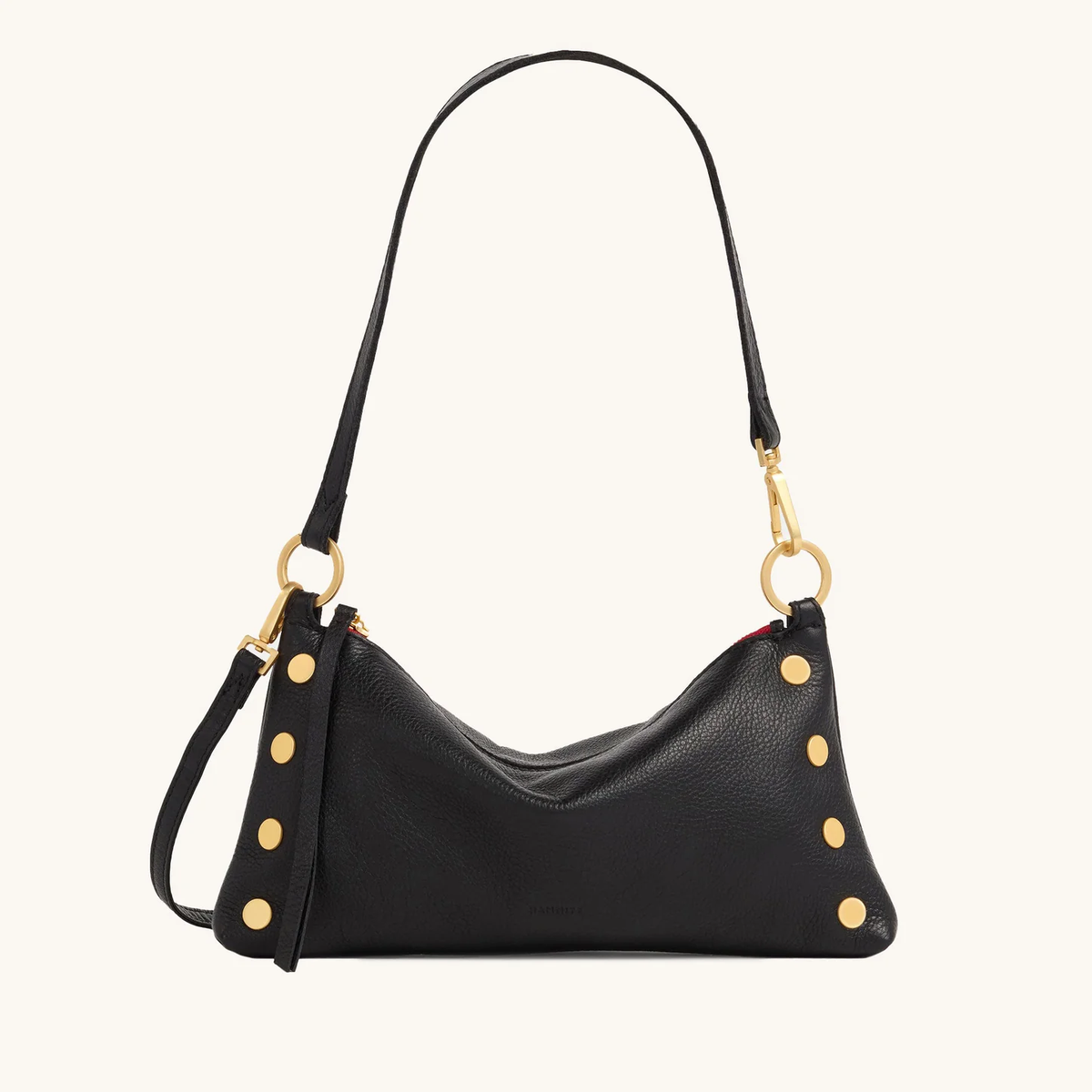 Hammitt Kyle - Black/Brushed Gold Red Zip