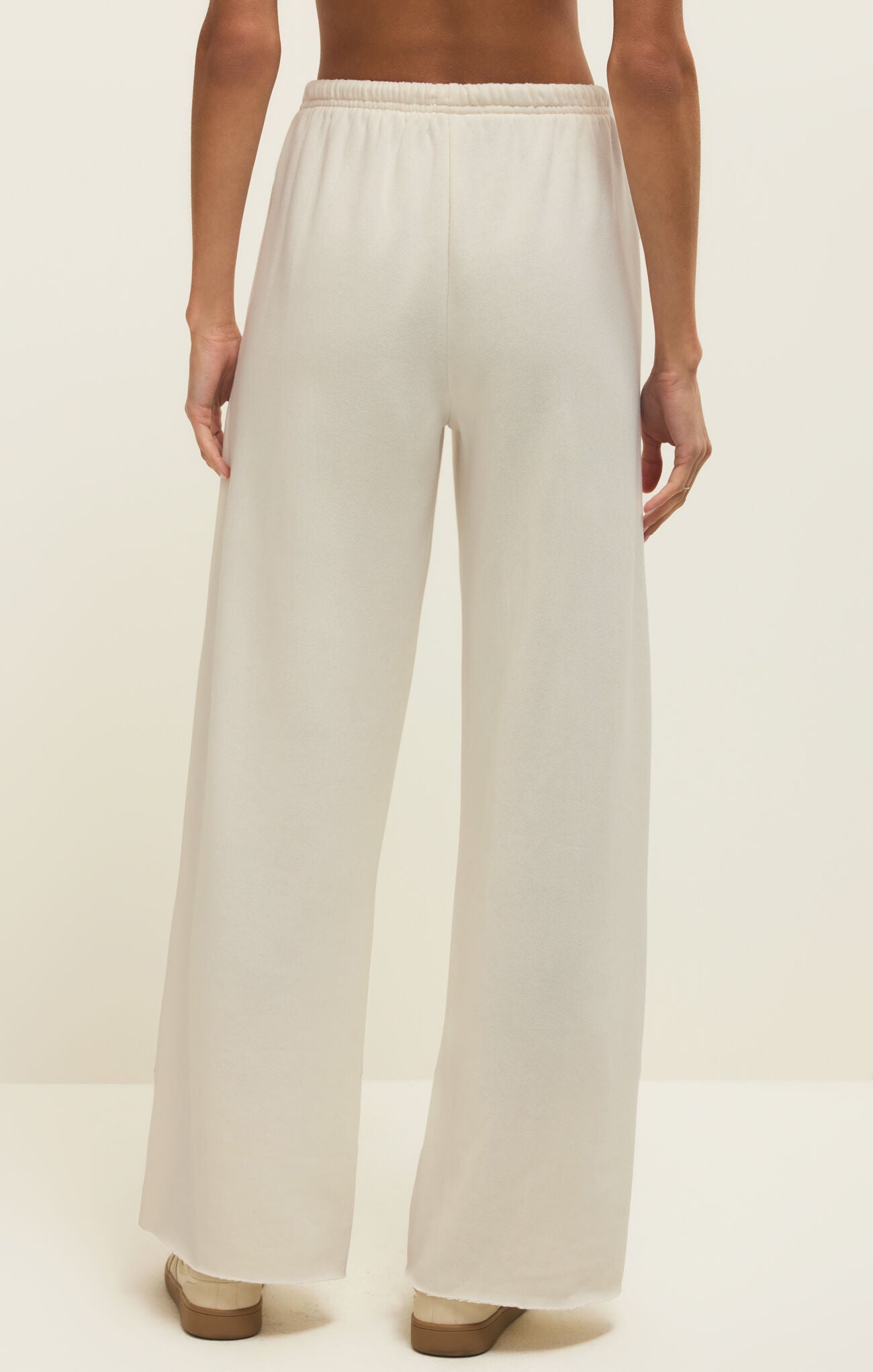 Downtown Wide Leg Sweatpant - Cloud