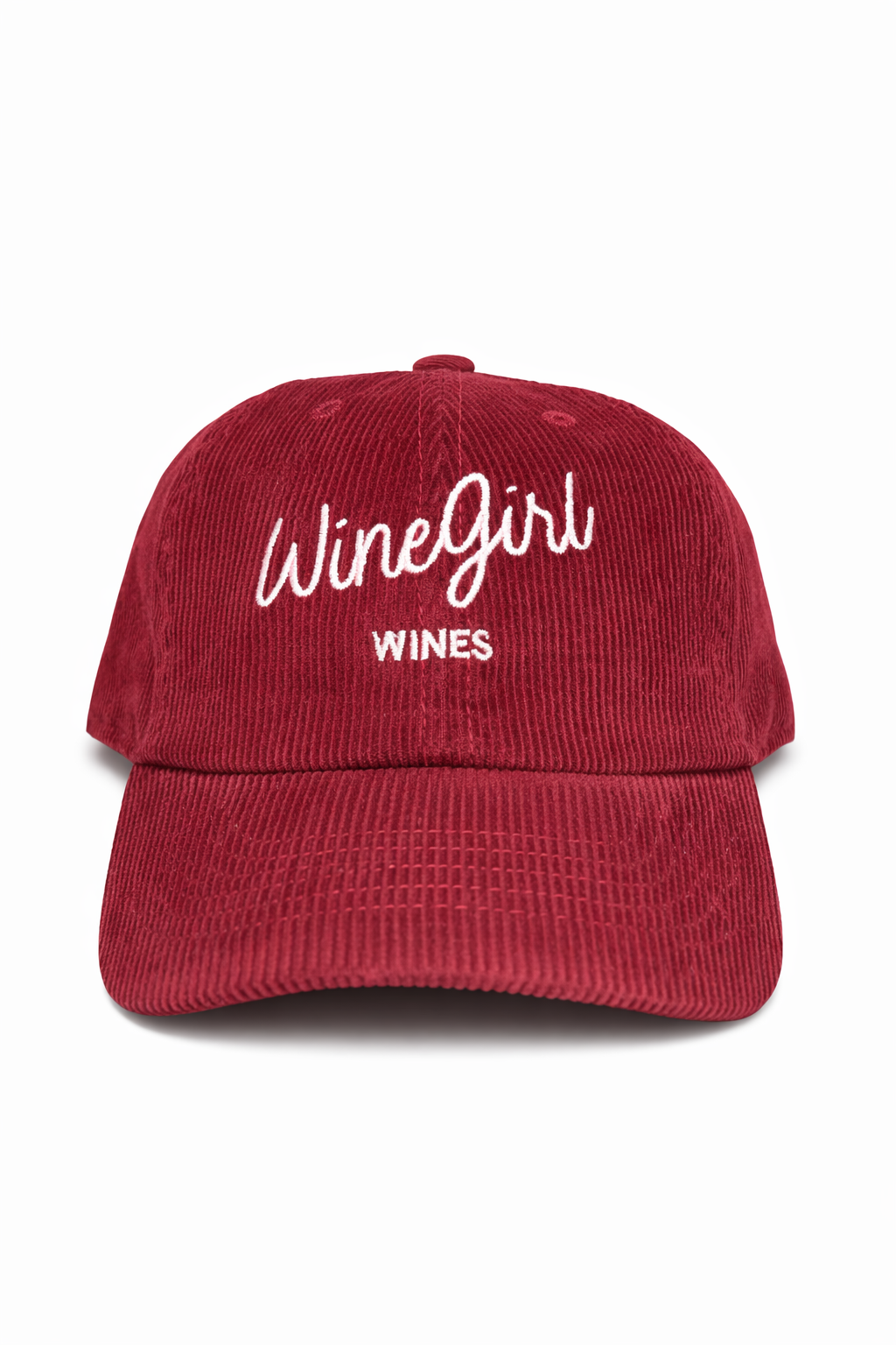 Winegirl WInes Corduroy Embroidered Hat - Burgundy