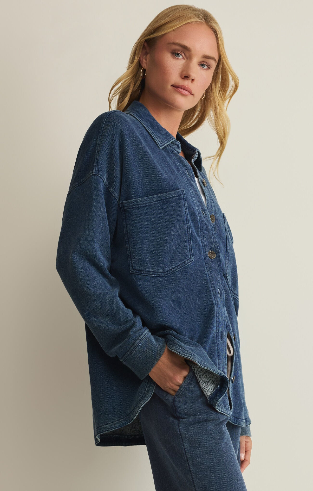 All Day Knit Denim Jacket - Indigo