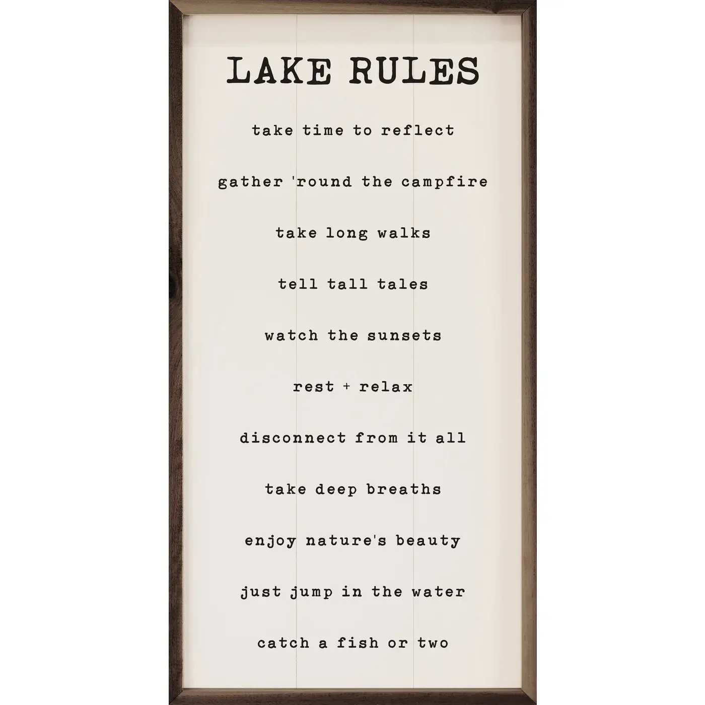 Lake Rules White