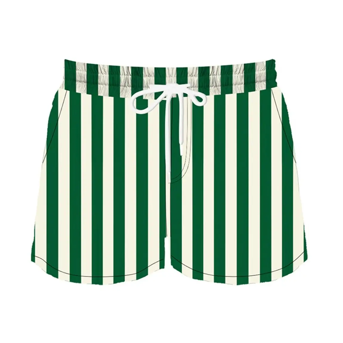 Heavenly Men Swim Trunks - Green/White