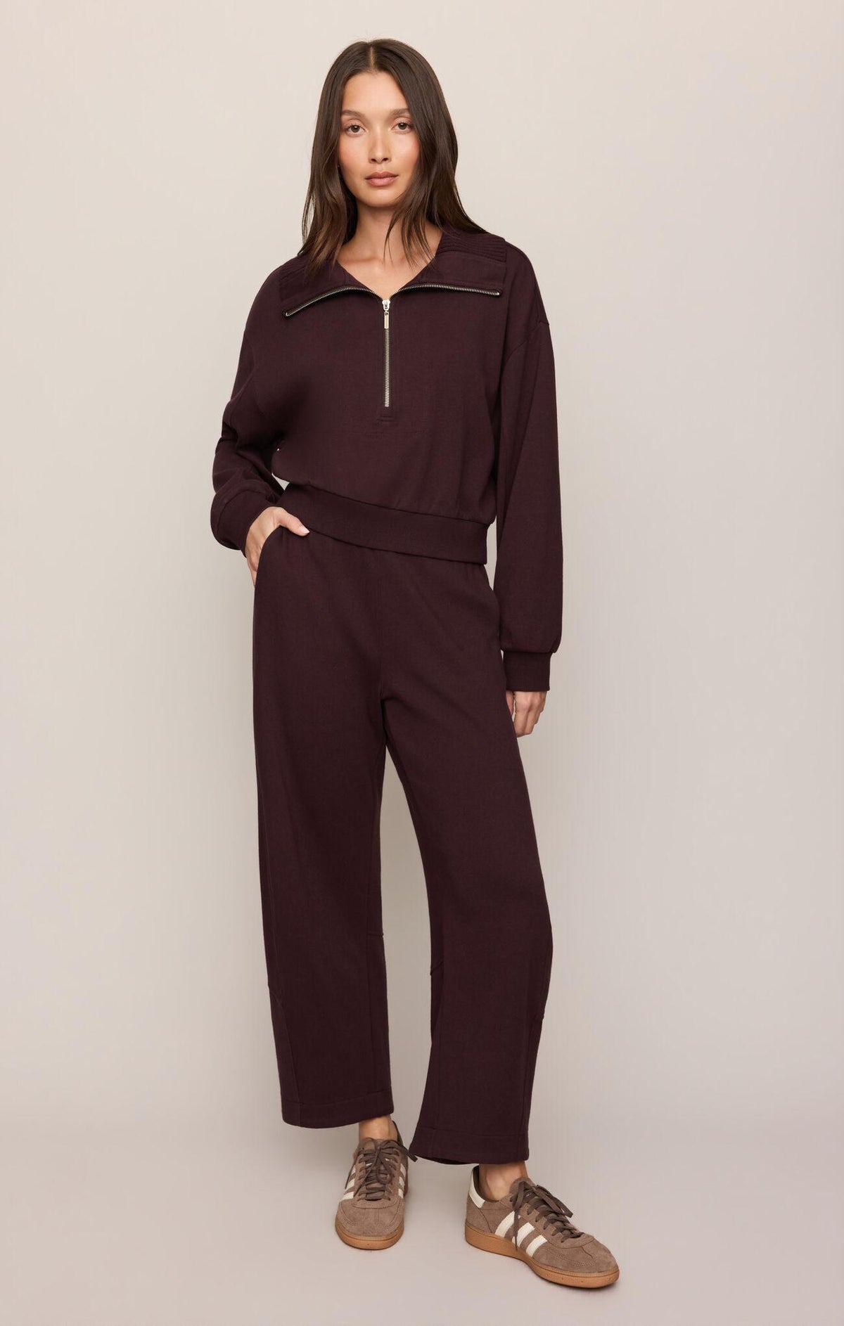 Neo Barrel Leg Pant - Berry Noir