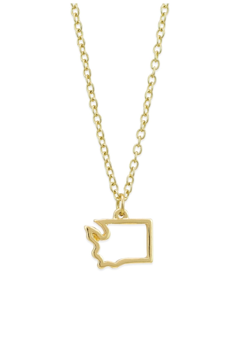 Washington State Necklace - Gold