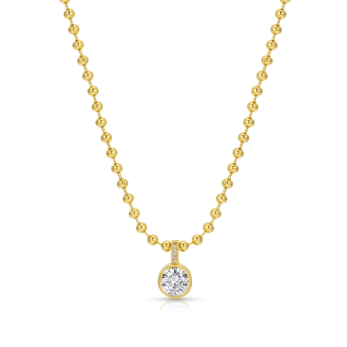 Bold in Style Cz Pendant Necklace
