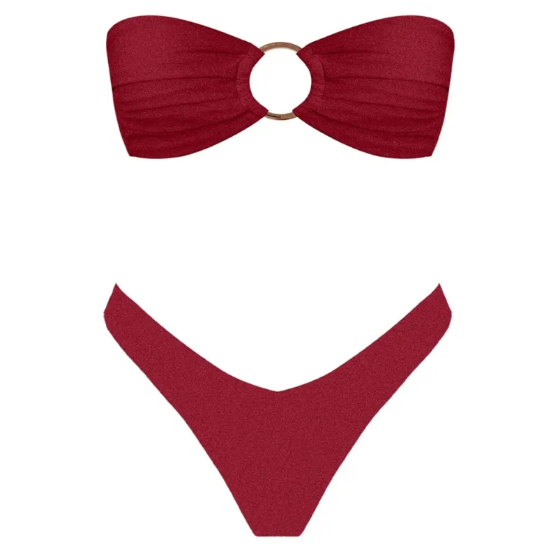 Summertime Bikini Bottoms - Burgundy