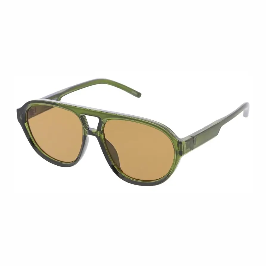 Aviator Olive Green/Amber Sunglasses