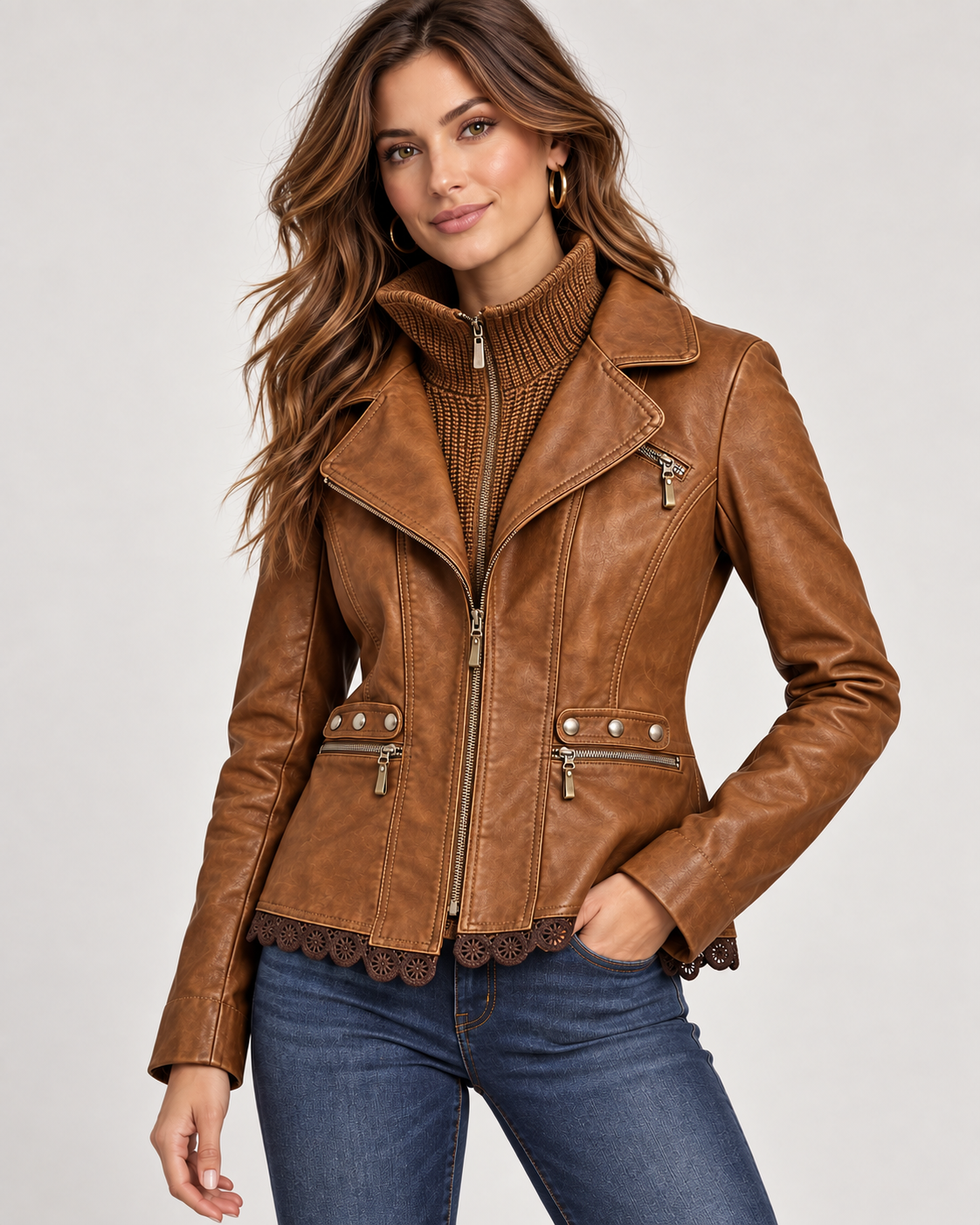 Montana Co Aztec Faux Fur Jacket