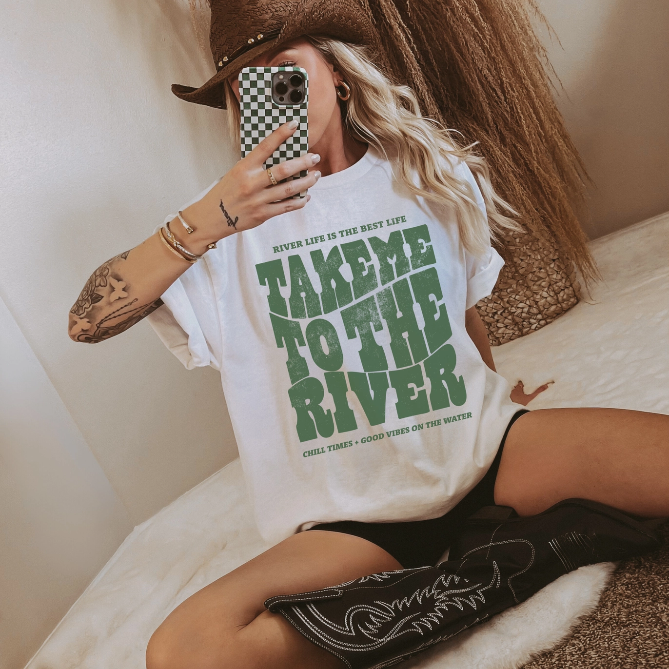 Take Me To the River T Shirt - Ivory